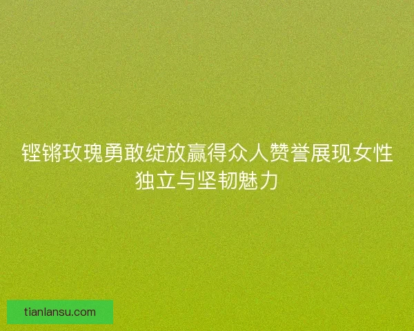 铿锵玫瑰勇敢绽放赢得众人赞誉展现女性独立与坚韧魅力